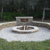 Custom Concrete & Stone Firepit
