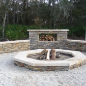 Custom Concrete & Stone Firepit